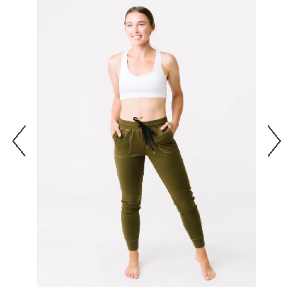 Zyia Jogger Pants Womens Size‎ Large olive gym yoga running stretch